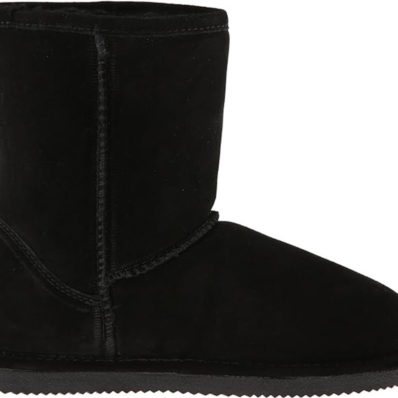 BEARPAW Eva Short Toddler Girls Black II Leather Suede Boots Size 11 Pull On - Picture 3 of 7